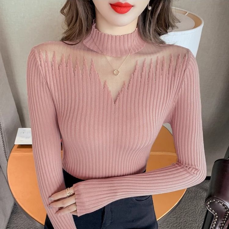 Spring and autumn new foreign style slim-fit knitted sweater casual versatile top splicing turtleneck knitted bottoming sweater women s clothing S розовый
Spring and autumn new foreign style slim-fit knitted sweater casual versatile top splicing turtleneck knitted bottoming sweater women s clothing S розовый