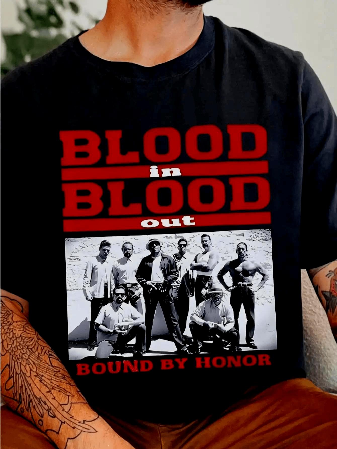 Mens Blood In Blood Out Graphic T-Shirt - Bound by Honor Gang Film Design, Soft Round Neck Casual Streetwear S разноцветный
Mens Blood In Blood Out Graphic T-Shirt - Bound by Honor Gang Film Design, Soft Round Neck Casual Streetwear S разноцветный