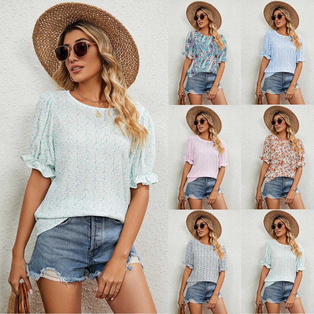 Women s summer new floral tops female loose hundred matching round neck pullover T-shirt XXL (premium version)
Women s summer new floral tops female loose hundred matching round neck pullover T-shirt XXL (premium version)