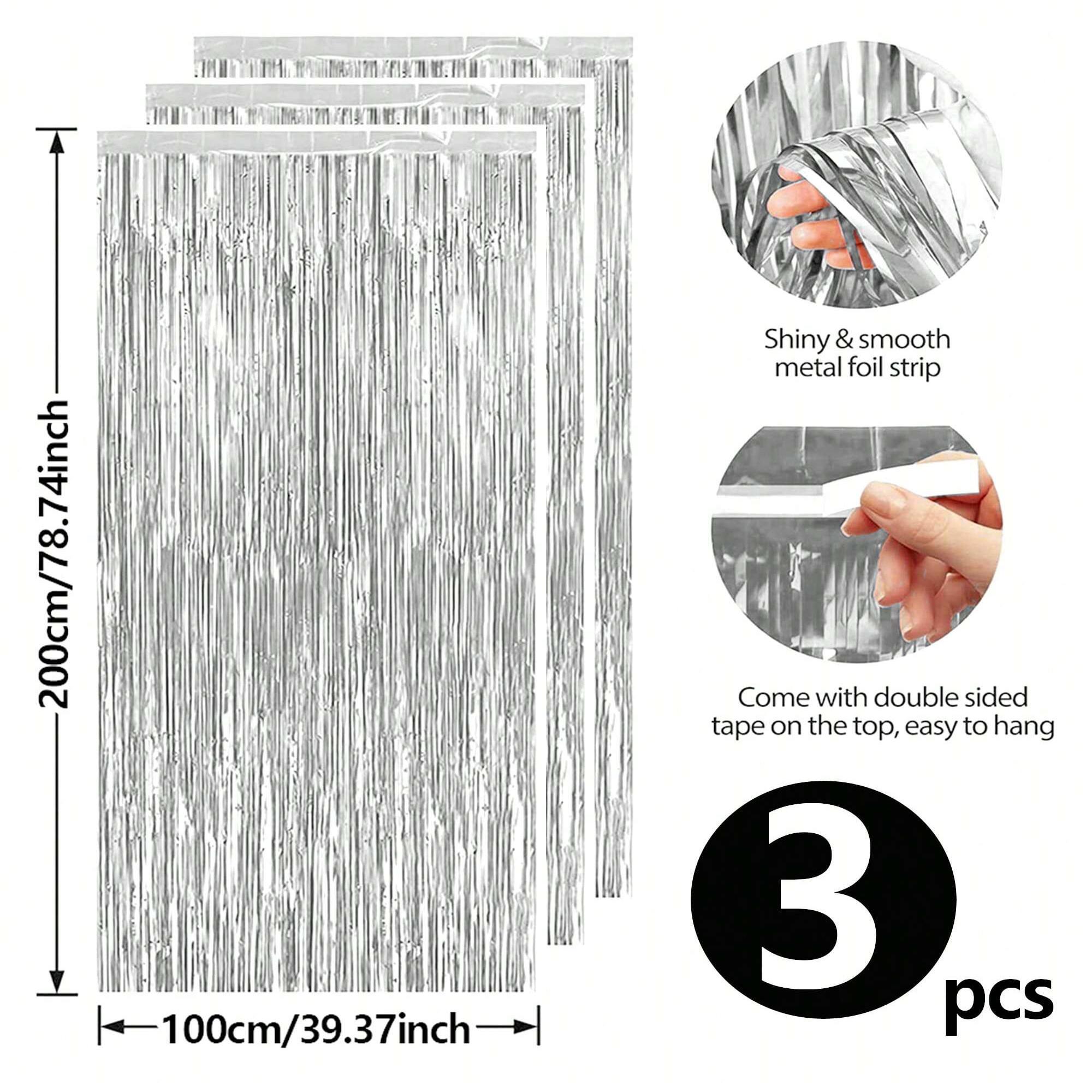 3pcs2M tassel curtains, tin foil rain silk curtains, birthday parties, weddings, boys and girls, gender revealing decorations Other
3pcs2M tassel curtains, tin foil rain silk curtains, birthday parties, weddings, boys and girls, gender revealing decorations Other