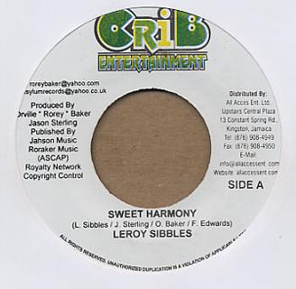 7inch Record LEROY SIBBLES / CALIBE - Sweet Harmony / Sky Is Falling NONE Crib Entertainm Jamaica Reggae, Ska & Dub Used
7inch Record LEROY SIBBLES / CALIBE - Sweet Harmony / Sky Is Falling NONE Crib Entertainm Jamaica Reggae, Ska & Dub Used