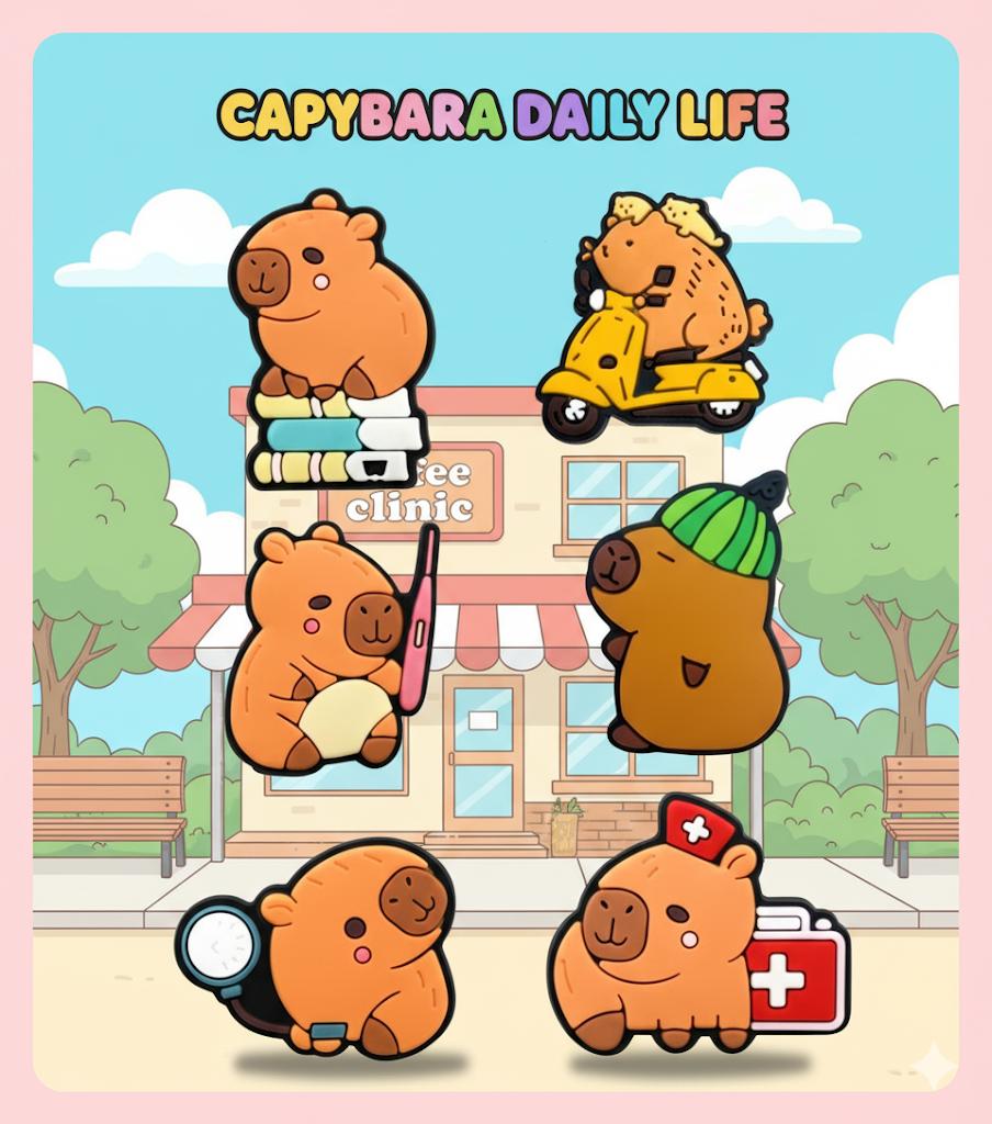 Джибитсы Капибара capybara Jibbitz 6 шт аксессуары крокс украшение різнокольоровий
Джибитсы Капибара capybara Jibbitz 6 шт аксессуары крокс украшение різнокольоровий