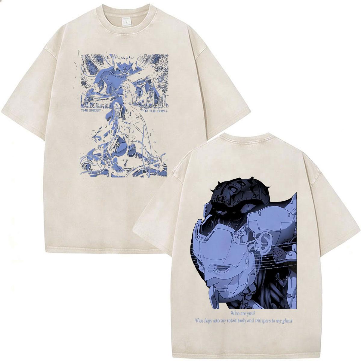 Anime Vintage Washed Ghost in The Shell Motoko Kusanagi T Shirts Mens Women Clothing Fashion Short Sleeve Oversized Tshirts S
Anime Vintage Washed Ghost in The Shell Motoko Kusanagi T Shirts Mens Women Clothing Fashion Short Sleeve Oversized Tshirts S