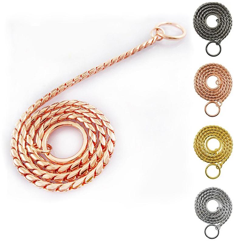 Heavy Duty Dog P Chain Choke Collar Slip Snake Collar Plating Anti-Rust Training Collars for Small Large Dogs Black Gold 3.0X35CM
Heavy Duty Dog P Chain Choke Collar Slip Snake Collar Plating Anti-Rust Training Collars for Small Large Dogs Black Gold 3.0X35CM