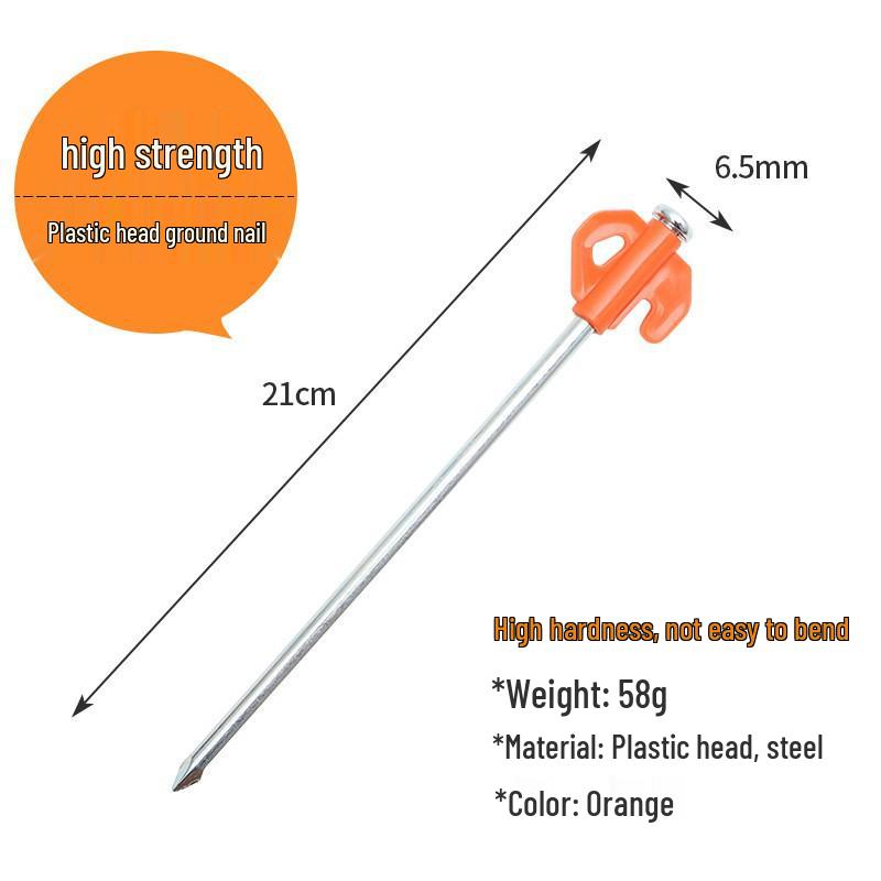 21cm Luminous Windproof Camping Pegs: Portable Tent Ground Stakes in Steel
21cm Luminous Windproof Camping Pegs: Portable Tent Ground Stakes in Steel