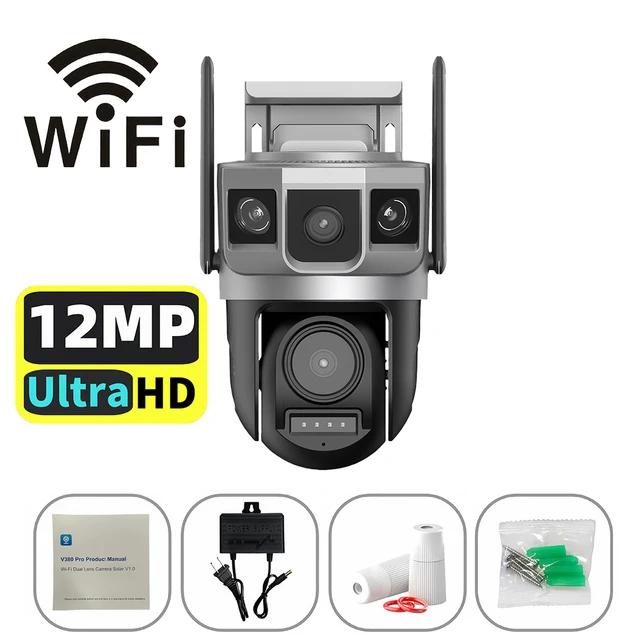6K 12MP WiFi Outdoor 2 Lens 3Screen PTZ Auto Tracking HD Full Color Night Vision V380 CCTV Security IP Camera Security Only Wifi Camera білий
6K 12MP WiFi Outdoor 2 Lens 3Screen PTZ Auto Tracking HD Full Color Night Vision V380 CCTV Security IP Camera Security Only Wifi Camera білий