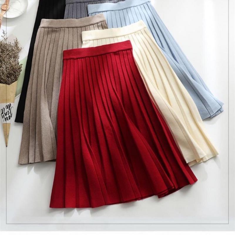Plus Size Thick Knit Pleated Mid-Length A-Line Skirt - Women s Early Autumn/Winter 2024, High Waist, Wide Hem XL 130-160 lbs
Plus Size Thick Knit Pleated Mid-Length A-Line Skirt - Women s Early Autumn/Winter 2024, High Waist, Wide Hem XL 130-160 lbs