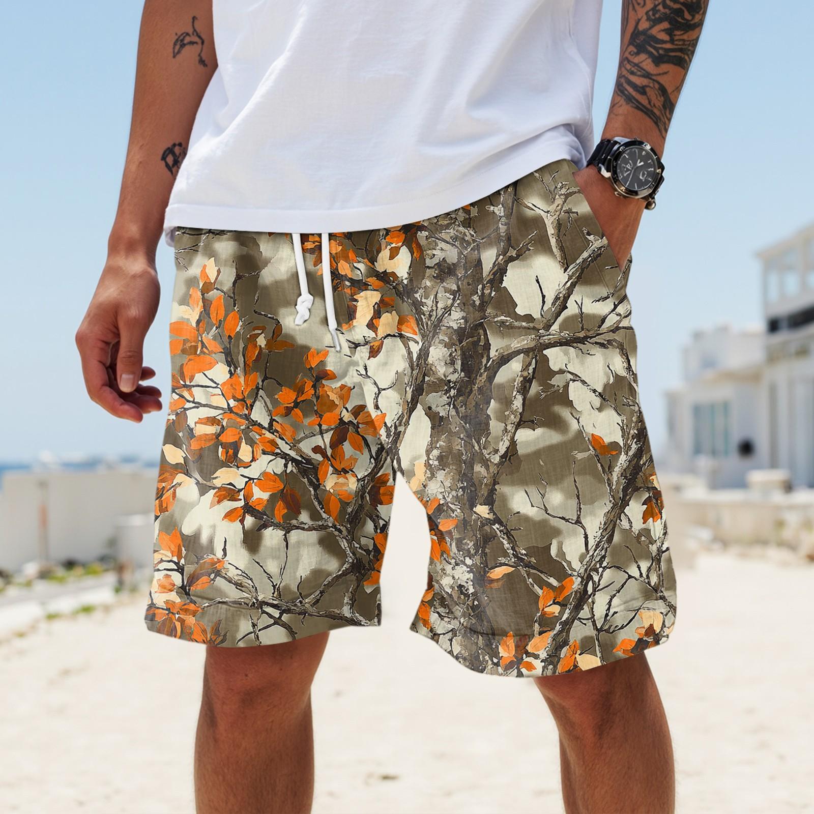 Men Drawstring Waist Camouflage Print Casual Shorts Relaxed Fit Lightweight Breathable Fabric Summer Wear L
Men Drawstring Waist Camouflage Print Casual Shorts Relaxed Fit Lightweight Breathable Fabric Summer Wear L