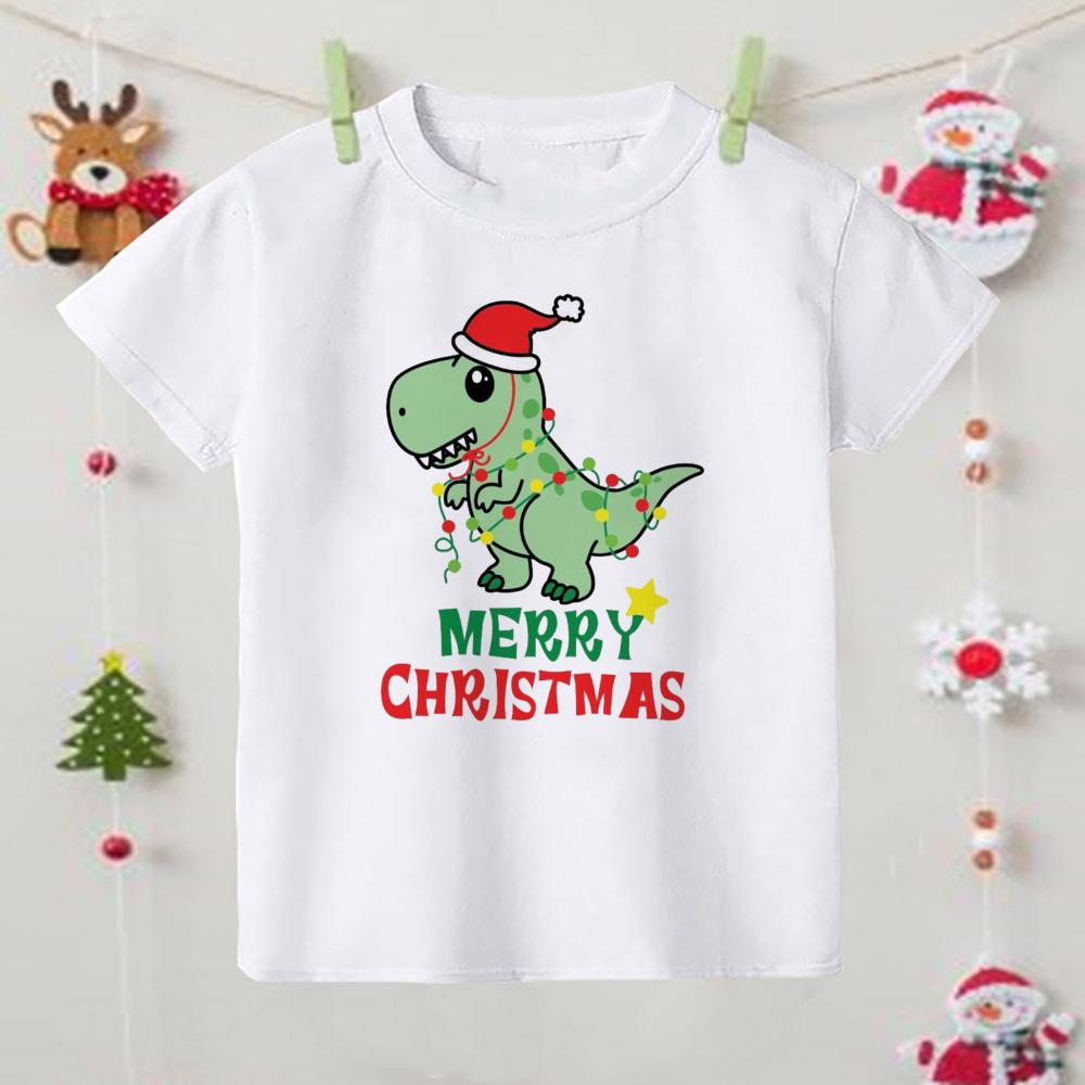 Cartoon Dinosaur Print Shirt Christmas Child Clothes Boys Girls Short Sleeve T-shirt Kids Graphic Tee Xmas Holiday T Shirt Gift 100
Cartoon Dinosaur Print Shirt Christmas Child Clothes Boys Girls Short Sleeve T-shirt Kids Graphic Tee Xmas Holiday T Shirt Gift 100