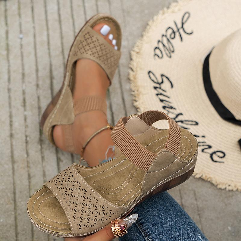 Elastic Band Platform Sandals Women Summer Retro Wedges Rome Shoes Woman 2024 Open Toe Med Heels Non-Slip Beach Sandals Female
Elastic Band Platform Sandals Women Summer Retro Wedges Rome Shoes Woman 2024 Open Toe Med Heels Non-Slip Beach Sandals Female