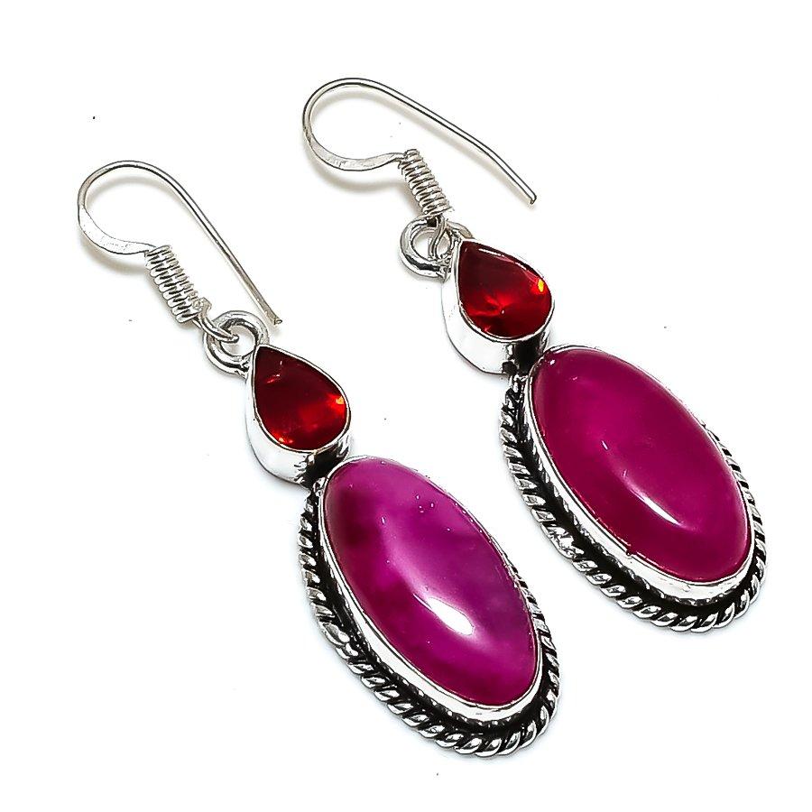 Рубин(Смоделированный), Серьги ручной работы из стерлингового серебра 925 пробы с гранатом 1,97 дюйма V5х92
Рубин(Смоделированный), Серьги ручной работы из стерлингового серебра 925 пробы с гранатом 1,97 дюйма V5х92