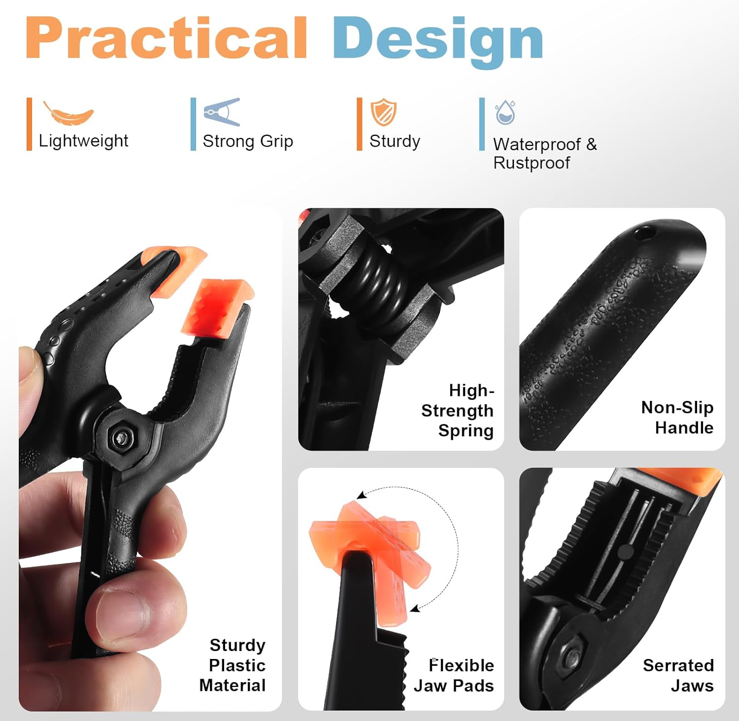 10 Pcs 4 inch Professional Plastic Small Spring Clamps Heavy Duty Clamps Crafts for Backdrop Stand Photography Office чорний
10 Pcs 4 inch Professional Plastic Small Spring Clamps Heavy Duty Clamps Crafts for Backdrop Stand Photography Office чорний