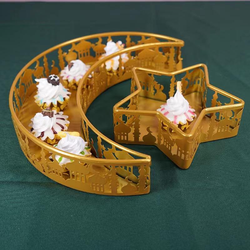 2Pcs Metal Star/Moon 2023 Eid Mubarak Food Tray Ramadan Kareem Centerpieces for Table Food Plate Islam Muslim Decor Al Adha Gift
2Pcs Metal Star/Moon 2023 Eid Mubarak Food Tray Ramadan Kareem Centerpieces for Table Food Plate Islam Muslim Decor Al Adha Gift