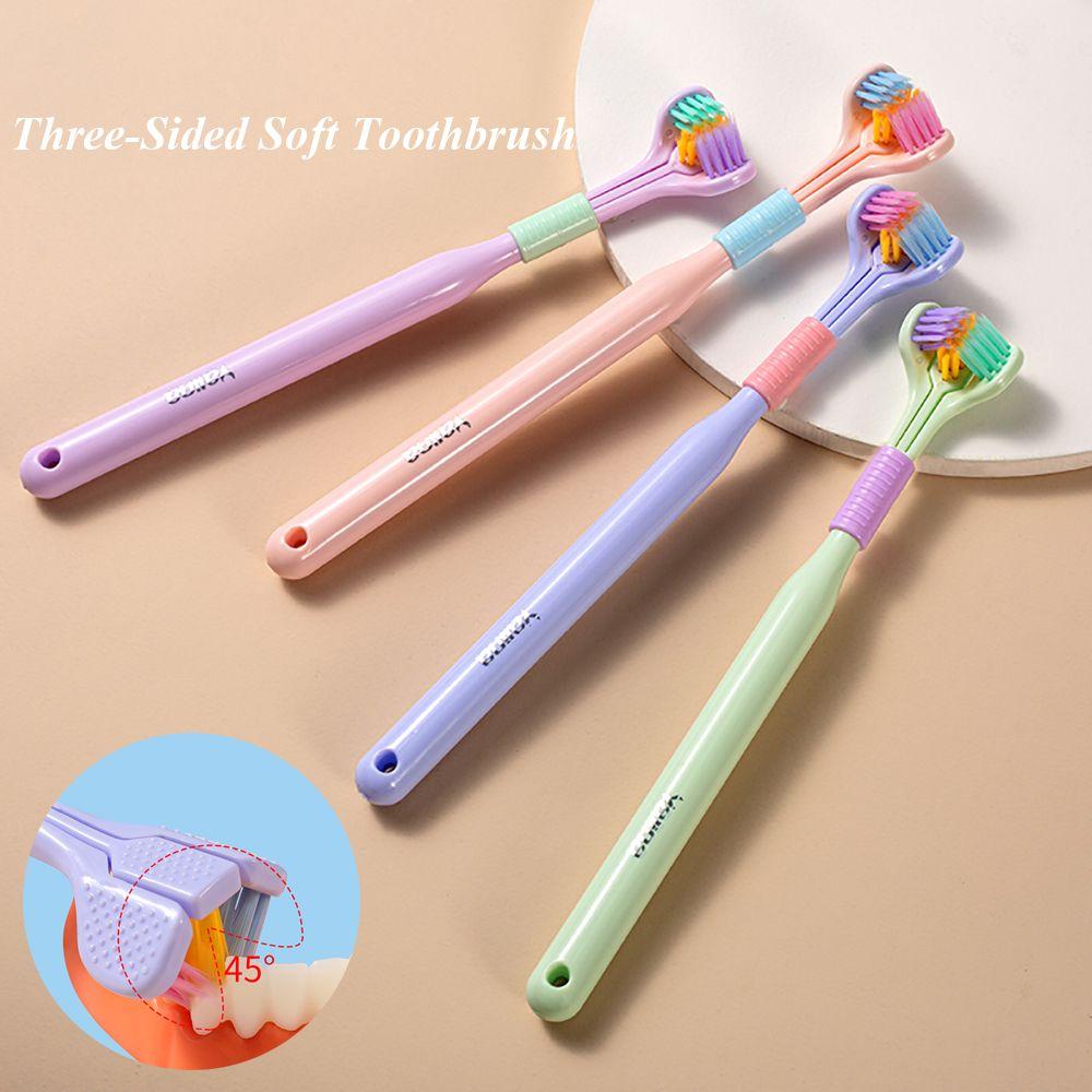 Health Cleaner Bathroom Accessories Teeth Brush Tongue Scraping Three Sided Toothbrush Oral Care
Health Cleaner Bathroom Accessories Teeth Brush Tongue Scraping Three Sided Toothbrush Oral Care