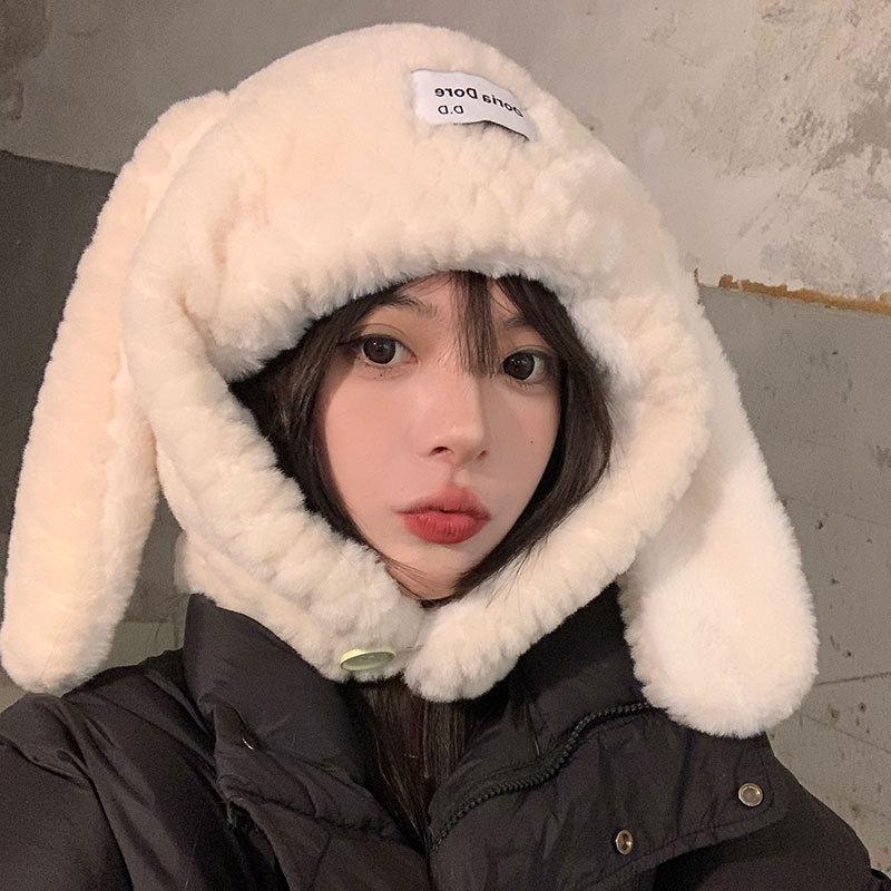 Милая шапка для женщин, плюшевая, с длинными ушами кролика, утолщенная, теплая и универсальная, с защитой ушей, осенне-зимняя шапка-балаклава One Size
Милая шапка для женщин, плюшевая, с длинными ушами кролика, утолщенная, теплая и универсальная, с защитой ушей, осенне-зимняя шапка-балаклава One Size