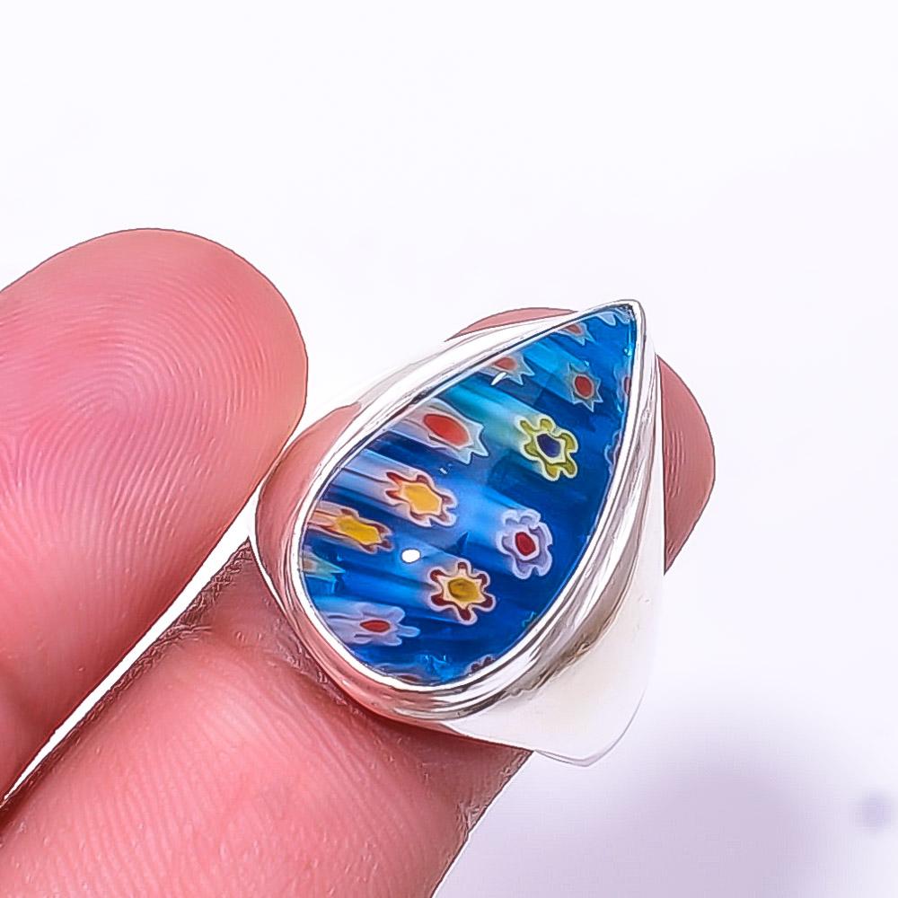 Кольцо Millefiori из муранского стекла с драгоценным камнем из стерлингового серебра 925 пробы S.8 R_9493_277_38
Кольцо Millefiori из муранского стекла с драгоценным камнем из стерлингового серебра 925 пробы S.8 R_9493_277_38