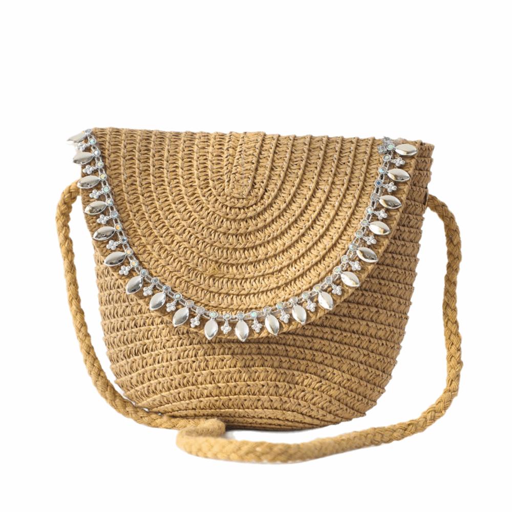 New Diamond Design Straw Bag Woven Rattan Half Round Handmade Bag Knit Texture Small Purse Shoulder Bag Casual Wear хакі
New Diamond Design Straw Bag Woven Rattan Half Round Handmade Bag Knit Texture Small Purse Shoulder Bag Casual Wear хакі