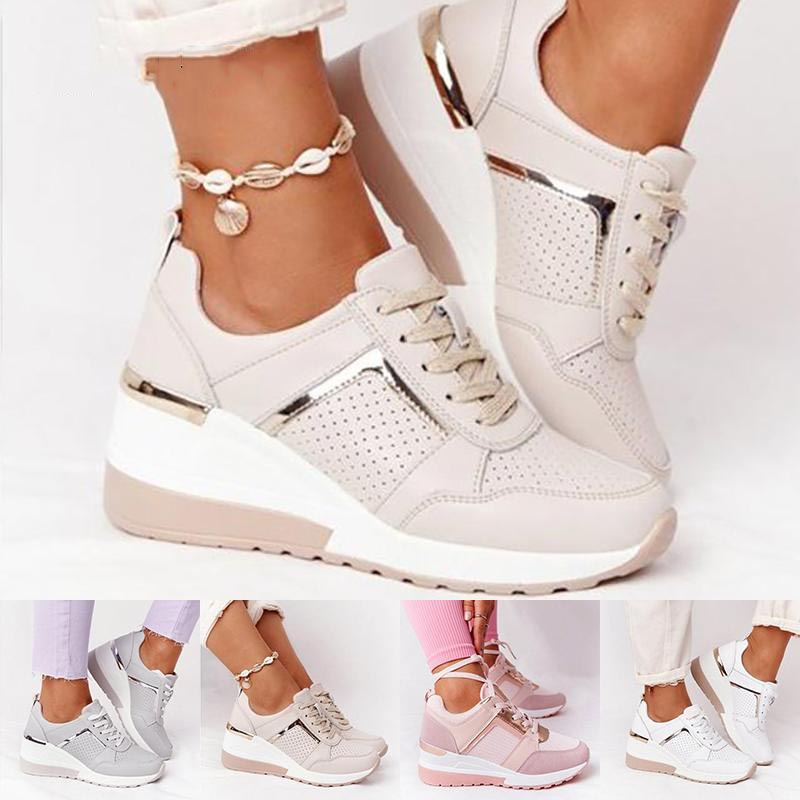 Новые женские кроссовки на танкетке со шнуровкой, спортивная обувь, женская вулканизированная обувь, повседневные женские кроссовки на платформе, удобная женская обувь
Новые женские кроссовки на танкетке со шнуровкой, спортивная обувь, женская вулканизированная обувь, повседневные женские кроссовки на платформе, удобная женская обувь