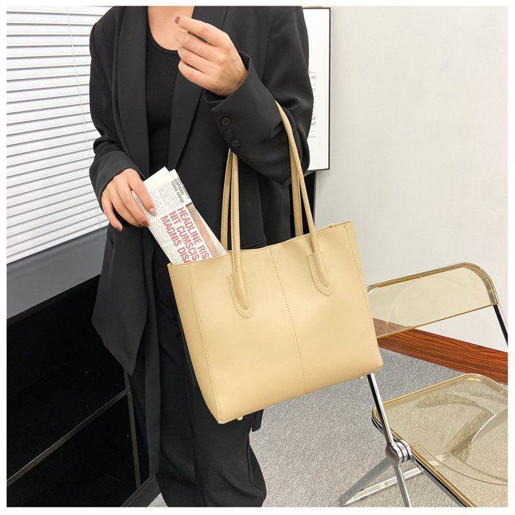 Ретро сумка-тоут женская новая модная корейская сумка для поездок на работу универсальная сумка через плечо большой емкости хаки