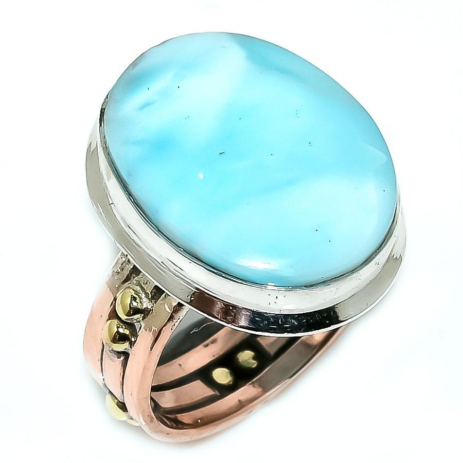 Natural Larimar Gemstone 925 Sterling Silver Jewelry Two Tone Ring Size 9.5 Y5u14
Natural Larimar Gemstone 925 Sterling Silver Jewelry Two Tone Ring Size 9.5 Y5u14