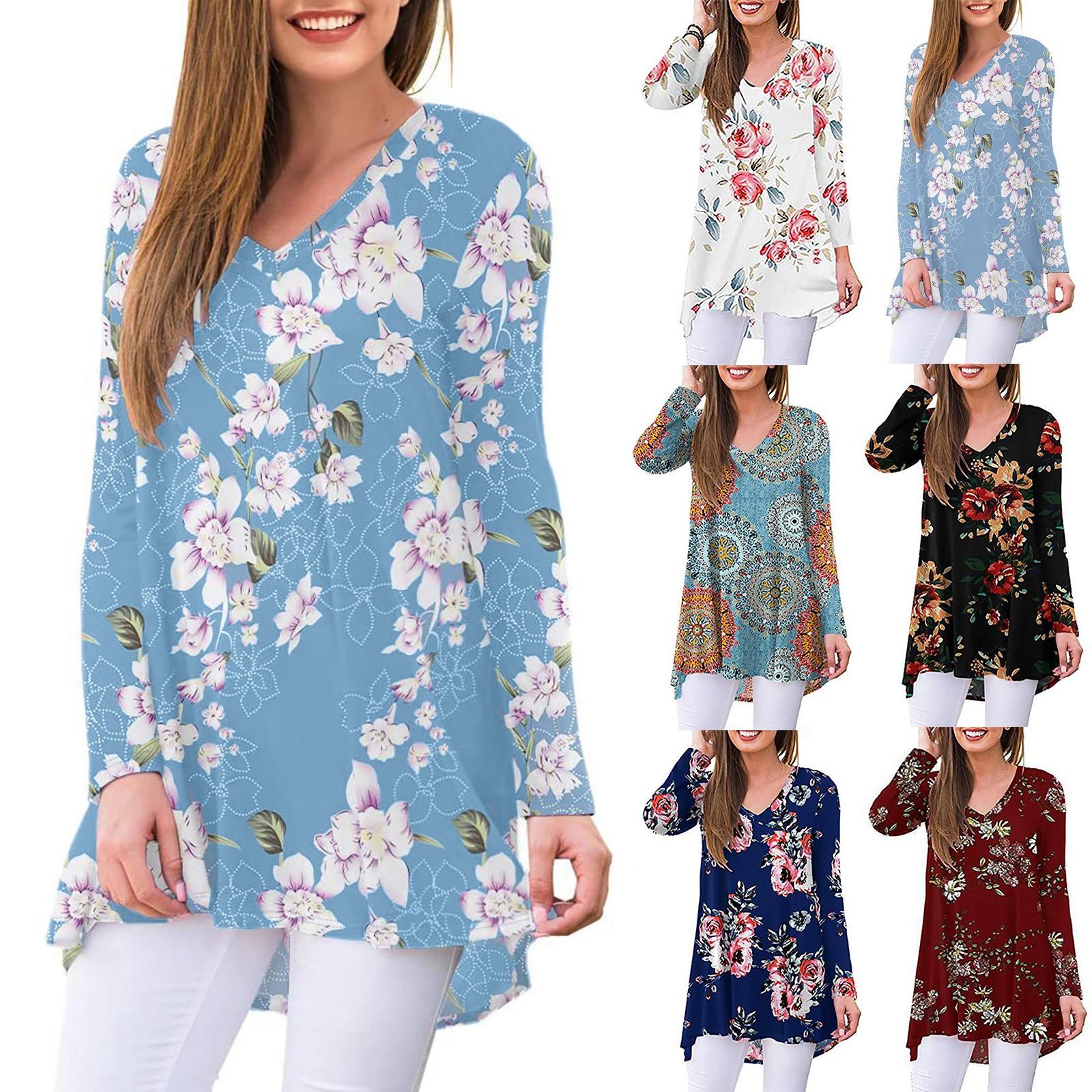 Women s Casual V-Neck Tunic Tops To Wear With Leggings Long Sleeve Blouses Loose Shirts
Women s Casual V-Neck Tunic Tops To Wear With Leggings Long Sleeve Blouses Loose Shirts