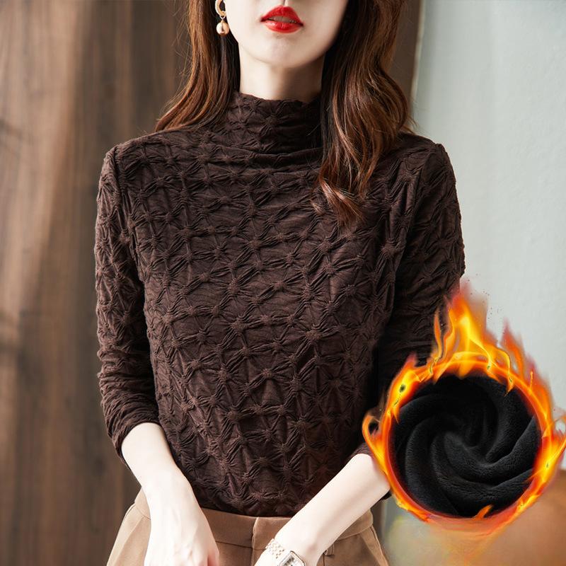 Двухслойный воротник, роскошная базовая рубашка для женщин с бархатной подкладкой, универсальная осенне-зимняя одежда, футболка с длинным рукавом для женщин 3XL коричневый
Двухслойный воротник, роскошная базовая рубашка для женщин с бархатной подкладкой, универсальная осенне-зимняя одежда, футболка с длинным рукавом для женщин 3XL коричневый