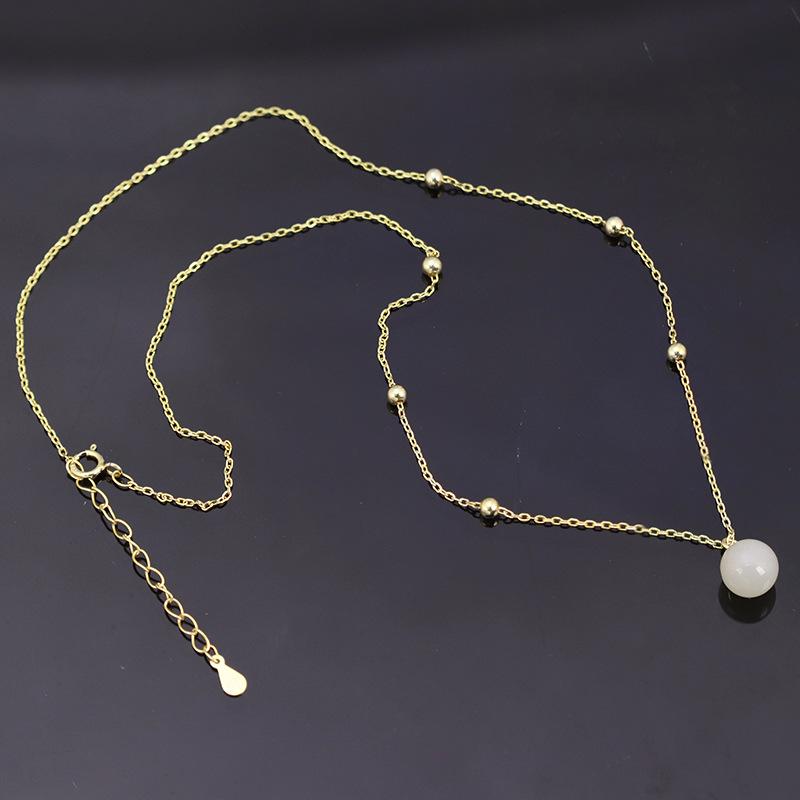 Three Lives Three Worlds S925 Sterling Silver Necklace with Hetian Jade - Elegant Women s Clavicle Chain
Three Lives Three Worlds S925 Sterling Silver Necklace with Hetian Jade - Elegant Women s Clavicle Chain