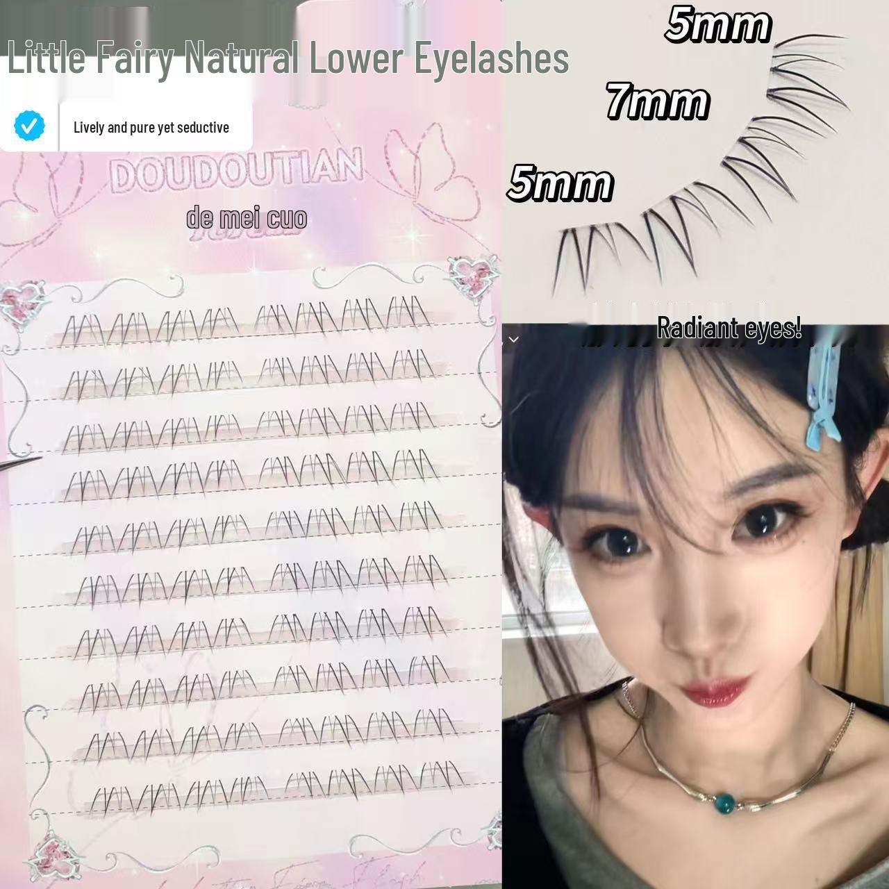 Doudou Natural Flower Fairy Fox Eye False Eyelashes - Light Makeup, Slanted Design, Transparent Stem
Doudou Natural Flower Fairy Fox Eye False Eyelashes - Light Makeup, Slanted Design, Transparent Stem