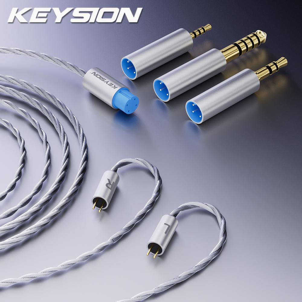 KEYSION 3-in-1 2.5 3.5 4.4mm Replaceable Silver Plated OCC Upgrade Cable 0.78mm 2Pin Wire Earphones Cable HIFI Headphone Cable
KEYSION 3-in-1 2.5 3.5 4.4mm Replaceable Silver Plated OCC Upgrade Cable 0.78mm 2Pin Wire Earphones Cable HIFI Headphone Cable