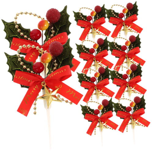 OATIPHO 10pcs Christmas Bell Inserts, Cupcake Picks, Berry Pine Cone Picks, Baking Cake Toppers, Christmas Toothpicks, Christmas Cake Decorations, Hol
OATIPHO 10pcs Christmas Bell Inserts, Cupcake Picks, Berry Pine Cone Picks, Baking Cake Toppers, Christmas Toothpicks, Christmas Cake Decorations, Hol