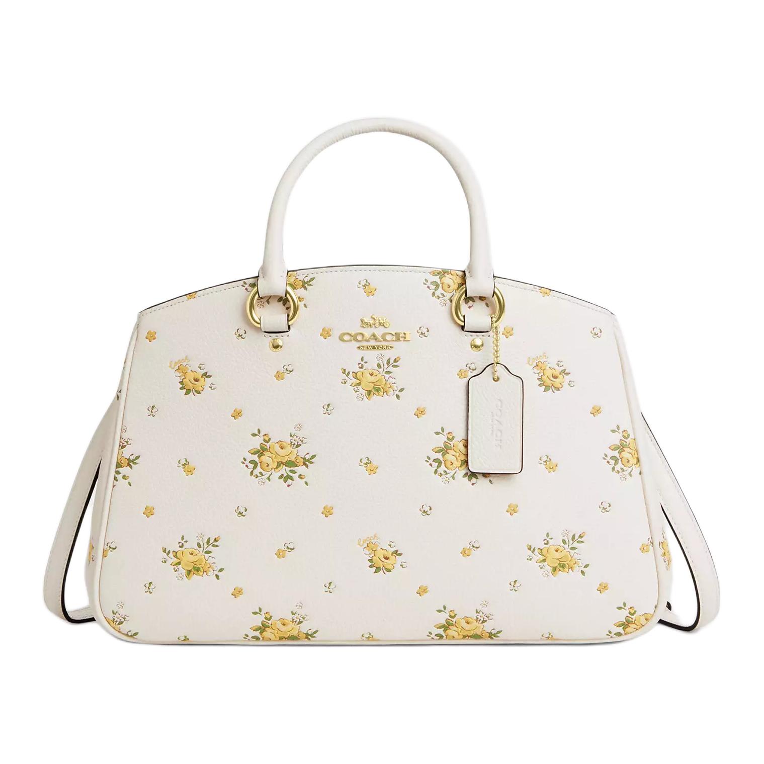 Coach Savannah 36 Floral Print Logo Pebble Leather Shoulder Crossbody Tote Bag Large Women Handbags White Yellow CAL41-IMCAH Basic Set (Bag+Dust Bag)
Coach Savannah 36 Floral Print Logo Pebble Leather Shoulder Crossbody Tote Bag Large Women Handbags White Yellow CAL41-IMCAH Basic Set (Bag+Dust Bag)