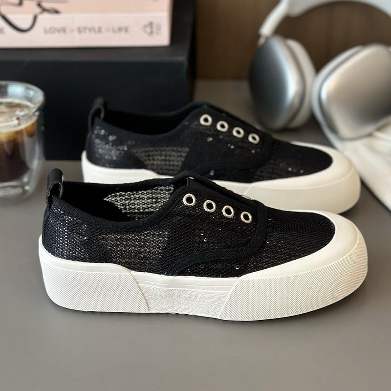 Ленивые универсальные сетчатые кружевные туфли-лодочки на одной педали, дышащая мягкая подошва, с мелким вырезом, летние женские повседневные туфли на плоской подошве 35 чёрный
Ленивые универсальные сетчатые кружевные туфли-лодочки на одной педали, дышащая мягкая подошва, с мелким вырезом, летние женские повседневные туфли на плоской подошве 35 чёрный