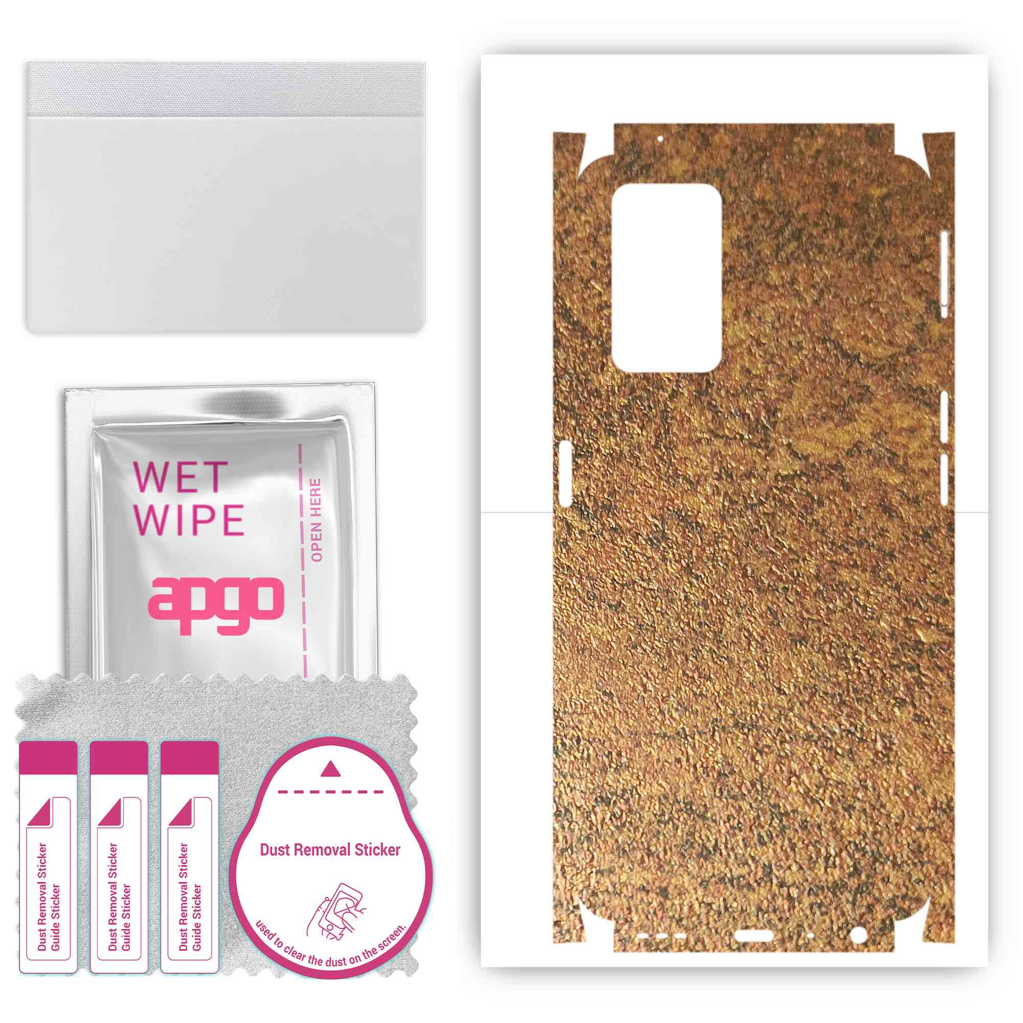 apgo Protective Skin Sticker for the back+sides compatible with Oppo A96 4G, Full Wrap Film, Foil, Vinyl - Pattern Rusty Copper
apgo Protective Skin Sticker for the back+sides compatible with Oppo A96 4G, Full Wrap Film, Foil, Vinyl - Pattern Rusty Copper