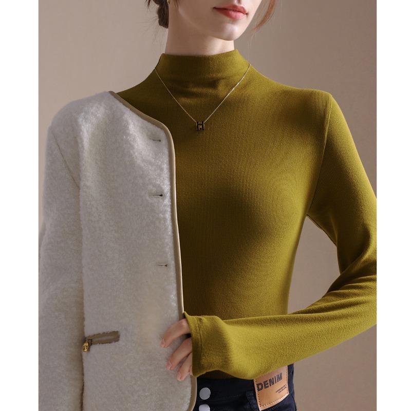 Semi-turtleneck fleece bottoming shirt for women s autumn and winter, new double-sided fleece elastic women s thermal top XXXL желто-зеленый
Semi-turtleneck fleece bottoming shirt for women s autumn and winter, new double-sided fleece elastic women s thermal top XXXL желто-зеленый