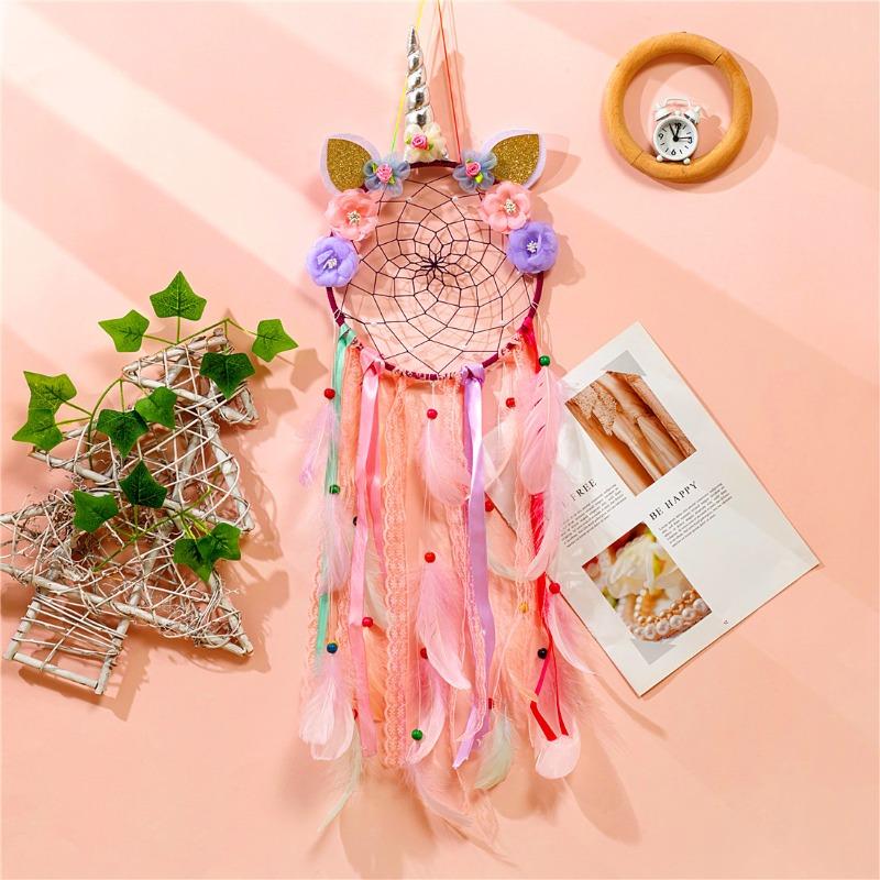 Unicorn Dreamcatcher Indian Feather Lace Decoration Creative Home Wall Decor Girl Heart Pendant (PURPLE,75cm) фіолетовий
Unicorn Dreamcatcher Indian Feather Lace Decoration Creative Home Wall Decor Girl Heart Pendant (PURPLE,75cm) фіолетовий