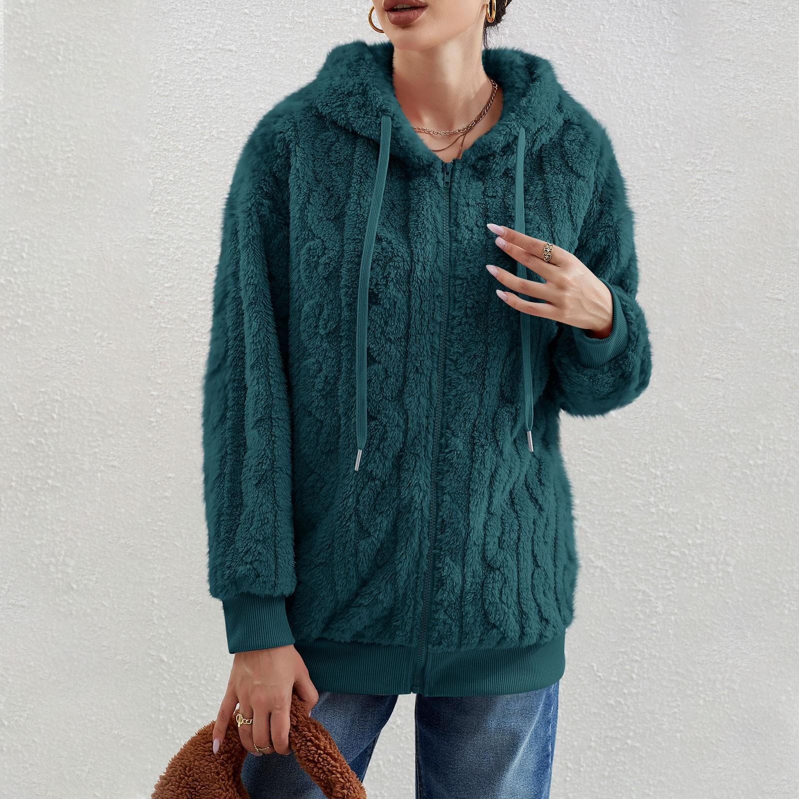 Женская мода с длинным рукавом сплошной цвет карман плюшевый кардиган с капюшоном на молнии толстовка куртка XXL тёмно-синий
Женская мода с длинным рукавом сплошной цвет карман плюшевый кардиган с капюшоном на молнии толстовка куртка XXL тёмно-синий