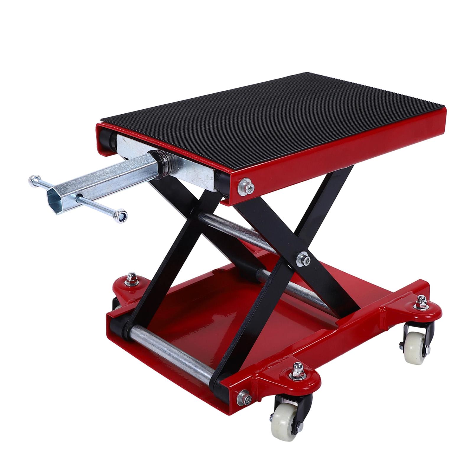 Motorcycle Lift Jack with 4 Wheels Hand Crank Wide Platform Foldable Motorbike Center Lift Stand for Street Cruiser
Motorcycle Lift Jack with 4 Wheels Hand Crank Wide Platform Foldable Motorbike Center Lift Stand for Street Cruiser