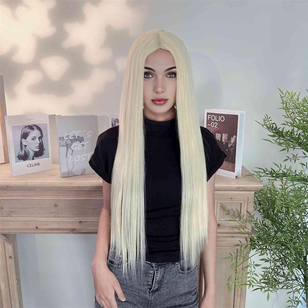 Европейская и американская фабрика синтетических париков Прямой рисово-белый женский модный очаровательный синтетический парик бежевый
Европейская и американская фабрика синтетических париков Прямой рисово-белый женский модный очаровательный синтетический парик бежевый