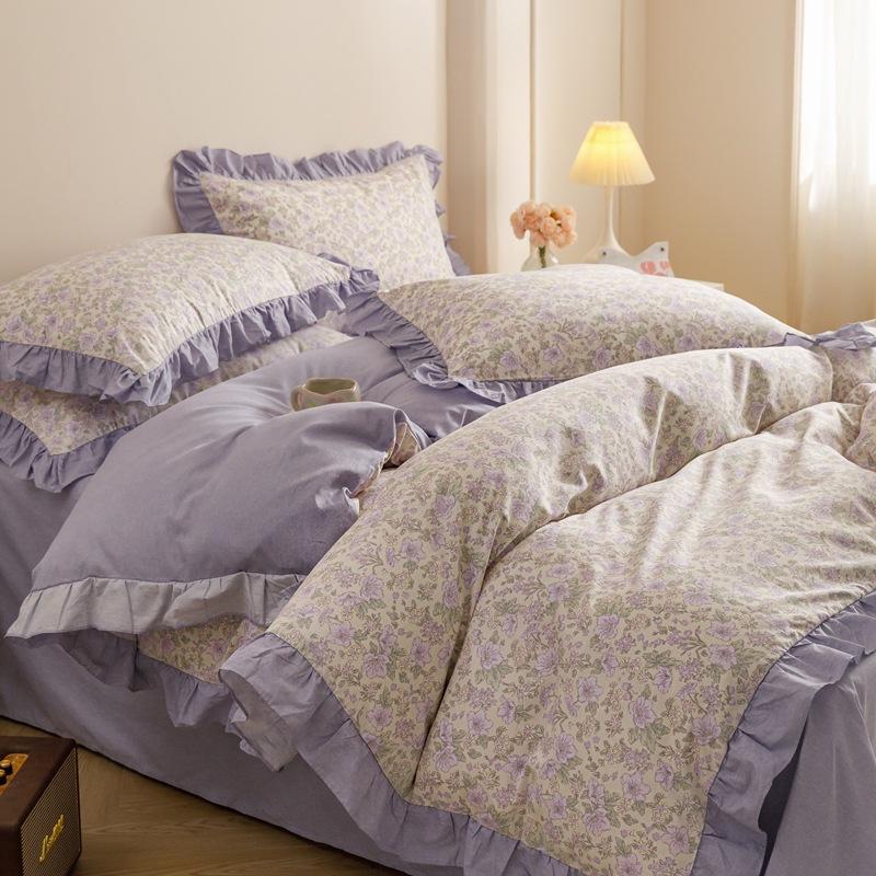 Korean Version Of Cotton 4Pcs Set Class A Maternal And Infant Grade Lace Pure Cotton Class A 4Pcs Set Of Home Textile Bedding 1.8m bed sheet 4pc
Korean Version Of Cotton 4Pcs Set Class A Maternal And Infant Grade Lace Pure Cotton Class A 4Pcs Set Of Home Textile Bedding 1.8m bed sheet 4pc