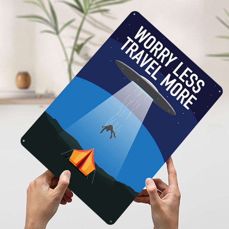 Worry Less Travel More UFO Abduction Tin Plaque Poster Customized Wall Art Retro Vintage Metal Signs for Man Cave Home Decor 7.9x11.8In(20x30cm)
Worry Less Travel More UFO Abduction Tin Plaque Poster Customized Wall Art Retro Vintage Metal Signs for Man Cave Home Decor 7.9x11.8In(20x30cm)