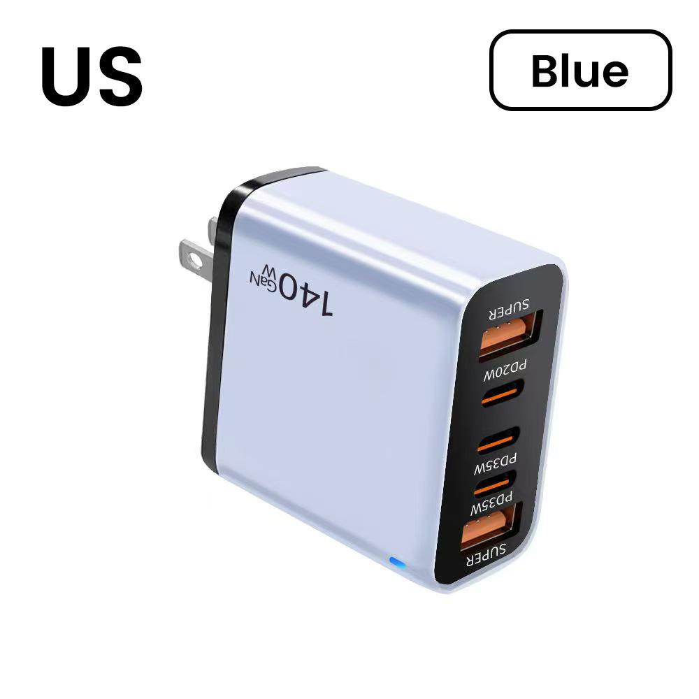 140W GaN Multi-Port Charger: Type-C Plug Adapter with US/EU/UK Standard, PD Fast Charging
140W GaN Multi-Port Charger: Type-C Plug Adapter with US/EU/UK Standard, PD Fast Charging