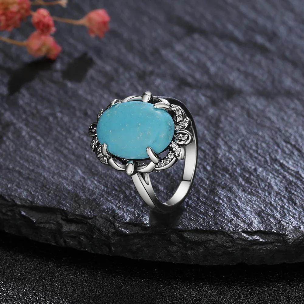 S925 Sterling Silver Vintage Ring With Natural Turquoise Stone Rings Oval and Round Shape Flower Carved Rings For Women Men 6
S925 Sterling Silver Vintage Ring With Natural Turquoise Stone Rings Oval and Round Shape Flower Carved Rings For Women Men 6