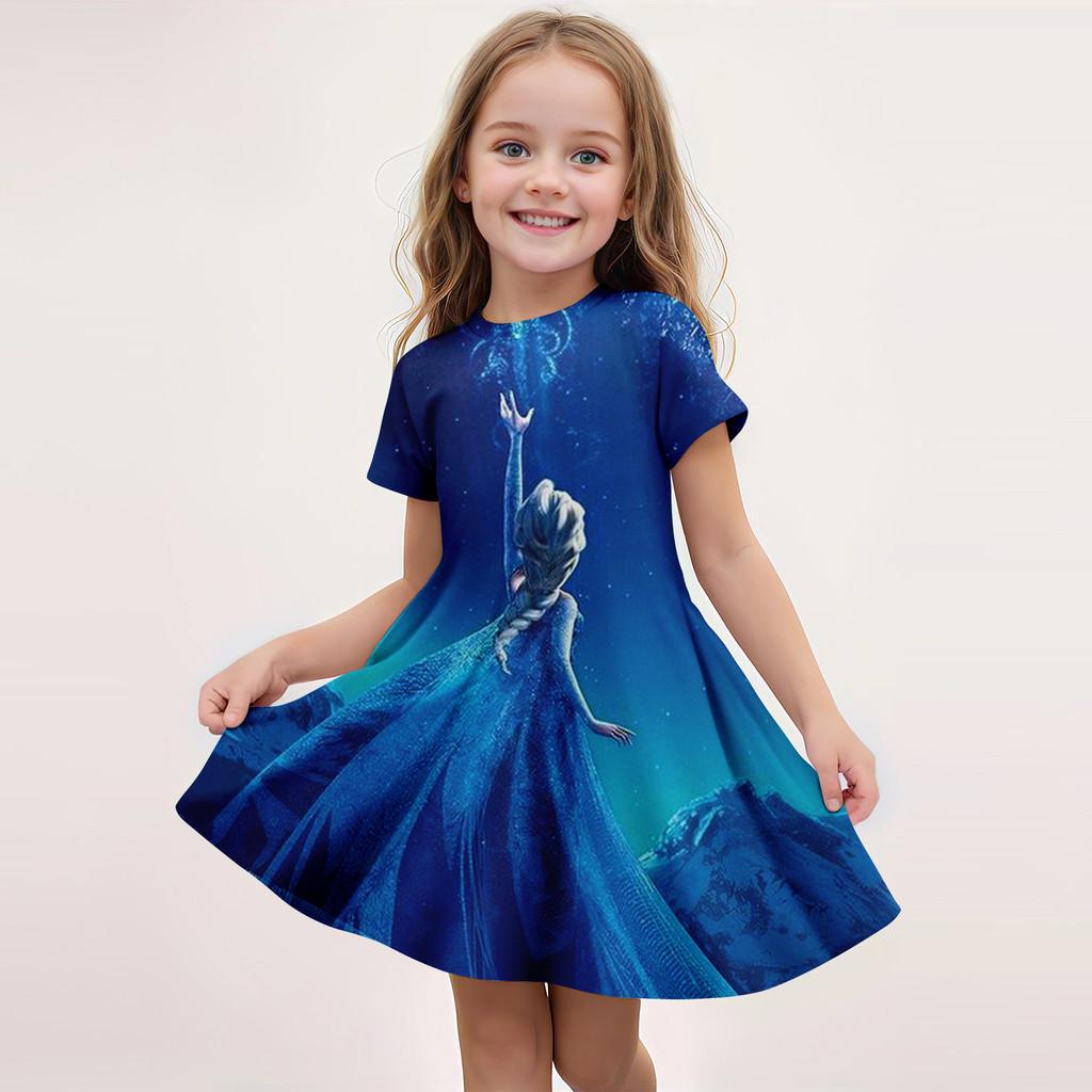 Frozen Summer Girls Skirt Short Sleeved Dress 3d Printed Cartoon Cute Disney Princess Fashion Mnso Breathable Clothing Party 160
Frozen Summer Girls Skirt Short Sleeved Dress 3d Printed Cartoon Cute Disney Princess Fashion Mnso Breathable Clothing Party 160