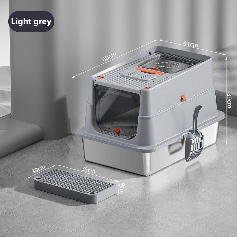 Stainless Steel Cat Litter Box Large Cats Sandbox Splash-proof Handle Cat Kitten Toilets Fully Enclosed Pet Kittens Cats Toilet светло-серый
Stainless Steel Cat Litter Box Large Cats Sandbox Splash-proof Handle Cat Kitten Toilets Fully Enclosed Pet Kittens Cats Toilet светло-серый