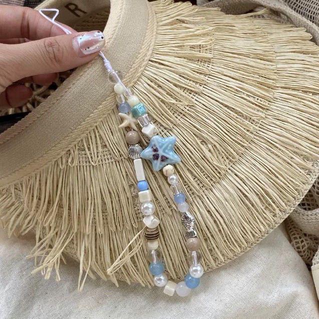 Summer Seawind Stars Beaded Blue Phone Pendant with Fresh Lanyard and CCD Chain Camera
Summer Seawind Stars Beaded Blue Phone Pendant with Fresh Lanyard and CCD Chain Camera