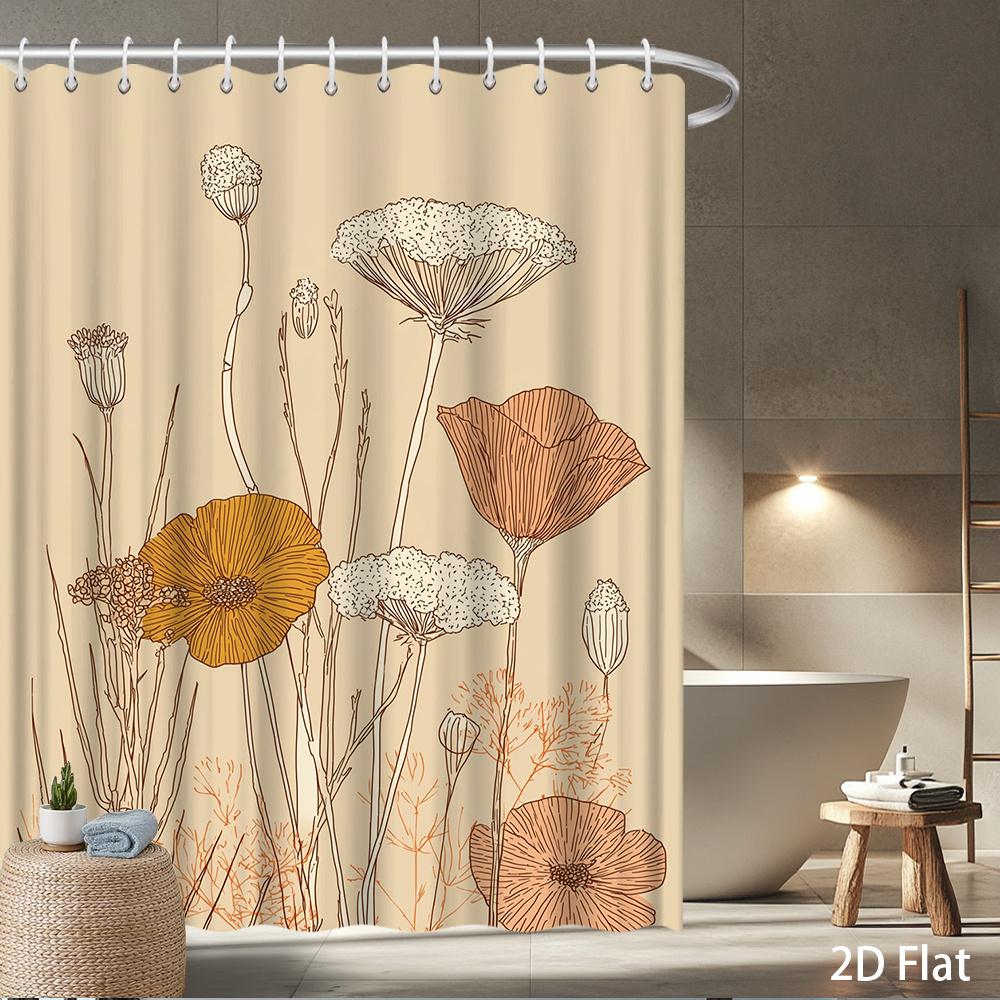 Botanical Wildflower Shower Curtain – Watercolor Yellow & Orange Poppies With Delicate Stems On Cream Background, Waterproof W60H190(CM)-1 Pcs
Botanical Wildflower Shower Curtain – Watercolor Yellow & Orange Poppies With Delicate Stems On Cream Background, Waterproof W60H190(CM)-1 Pcs