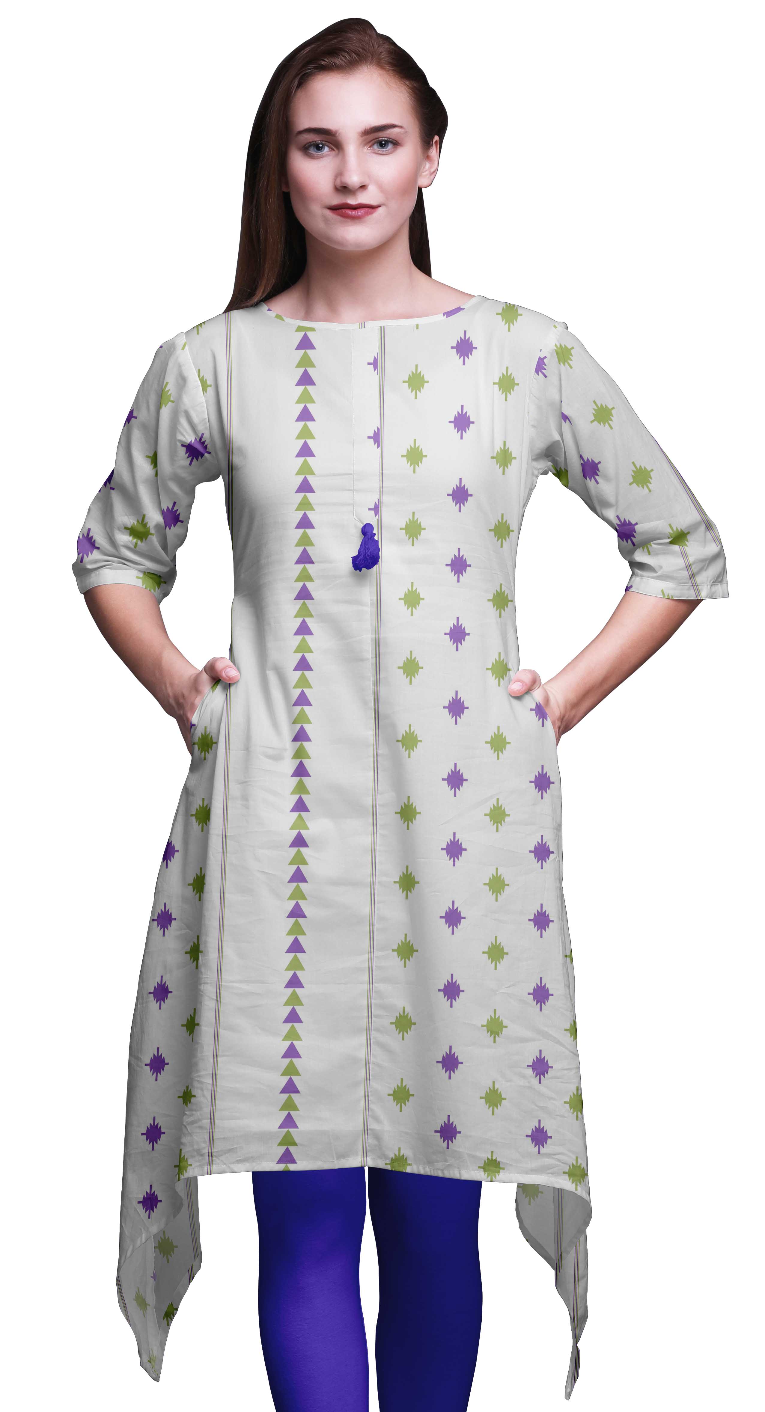 Bimba Black Leaves Ethnic Printed Tops For Women Asymmetric Kurti Summer Dress For Girls XSmall фіолетовий
Bimba Black Leaves Ethnic Printed Tops For Women Asymmetric Kurti Summer Dress For Girls XSmall фіолетовий