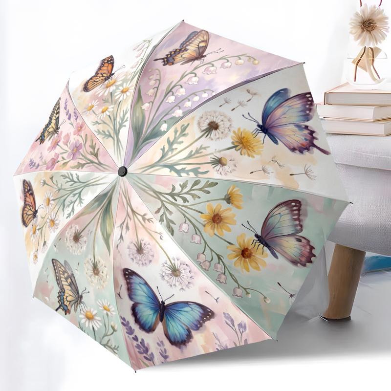 1pc Sturdy 8-Bone Auto Umbrella, Deep Green Butterflies Umbrella, Digital Printed, Foldable Umbrella for On-the-Go Outdoor Use
1pc Sturdy 8-Bone Auto Umbrella, Deep Green Butterflies Umbrella, Digital Printed, Foldable Umbrella for On-the-Go Outdoor Use