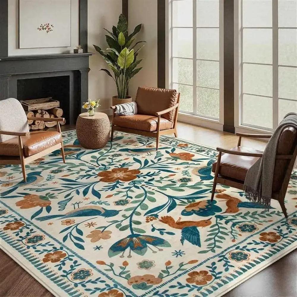 VIKAMA Flannel Carpet Scandinavian Living Room Mat Bedroom Bedside Rug Flower Rug Large Rug Non-slip Washable Mat Home Decor 80x120cm 32x47inch
VIKAMA Flannel Carpet Scandinavian Living Room Mat Bedroom Bedside Rug Flower Rug Large Rug Non-slip Washable Mat Home Decor 80x120cm 32x47inch