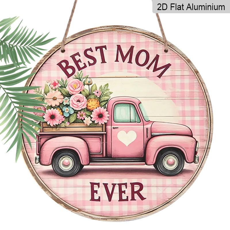 2D Flat, Best Mom Aluminum Sign- Round Pink Truck Design with Floral Motif, Spring Wall Art Decor for Home, Living Room, Dining Room, Cafe Decoration 7.87*7.87inch
2D Flat, Best Mom Aluminum Sign- Round Pink Truck Design with Floral Motif, Spring Wall Art Decor for Home, Living Room, Dining Room, Cafe Decoration 7.87*7.87inch